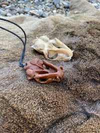 Image 4 of Ferret skull pendant.