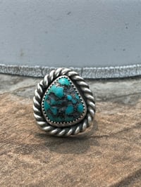 Image 1 of Kingman Turquoise Nugget Ring Size 7