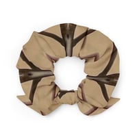 Image 2 of Peach Aloe Hair Scrunchie - Black Accents