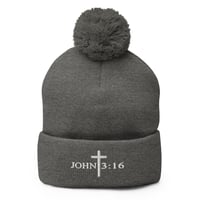 Image 9 of John 3:16 Pom-Pom Beanie