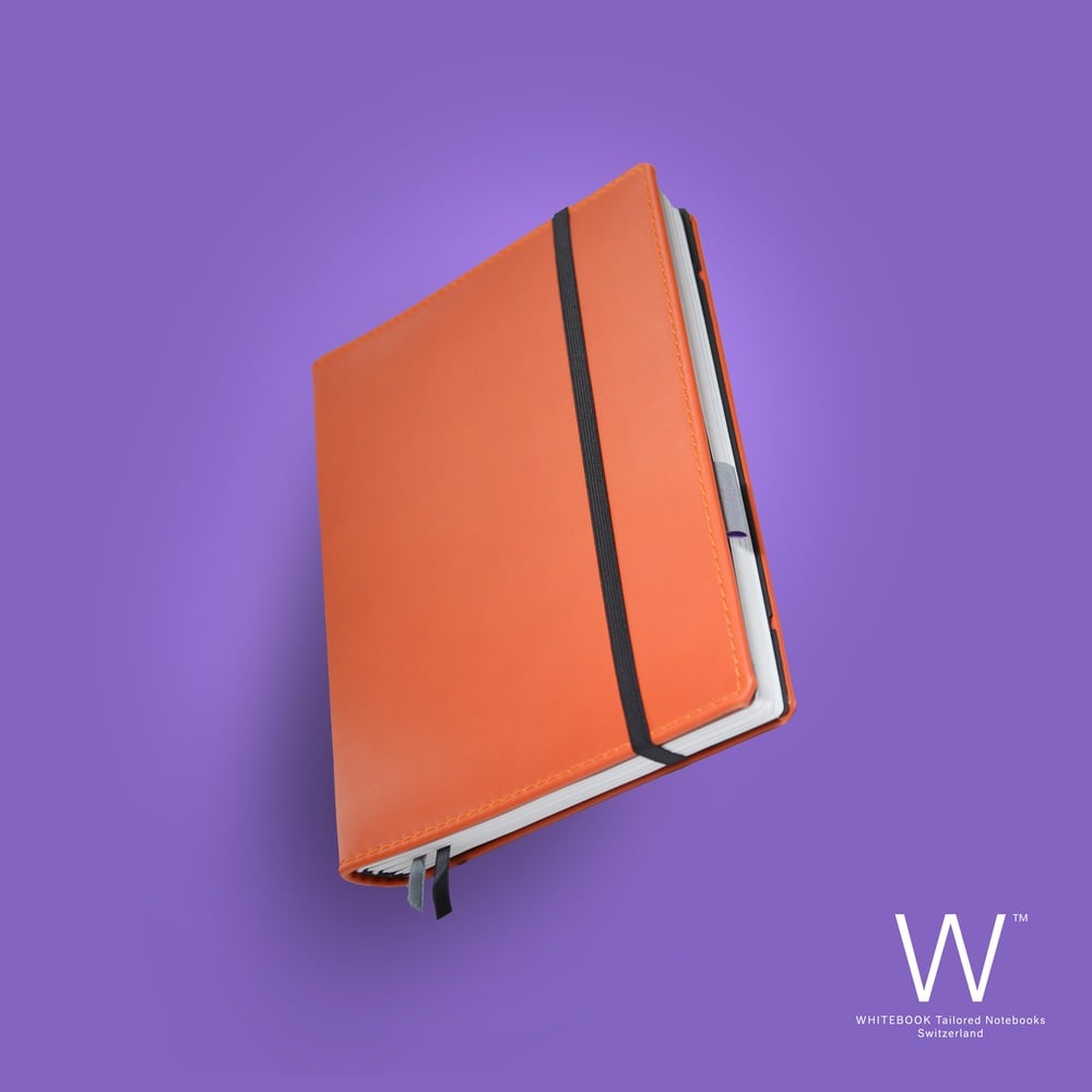 Image of Whitebook Premium, P036w, nappa leather, orange, welt-sewn, 240p. (fits iPad/Air/Mini / Samsung)