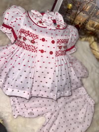 Image 1 of Girls rose garden smocked pyjamas 