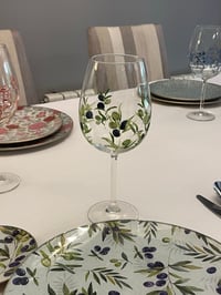 Image 1 of Copa de vino pintada a mano (73 cl) - Colección Silvia