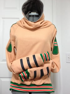 Image of Peach Cowlneck Zipper Bengal Sweater