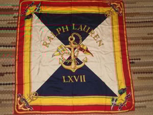 Image of Polo Ralph Lauren Anchor Silk Scarf 