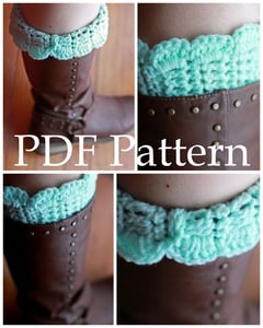 Image of Scalloped Boot Cuff Pattern