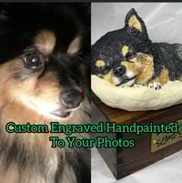 Image 13 of Custom Engraved Chihuahua Pet Urn Handpainted To Your Photos
