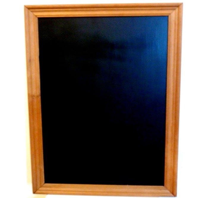 Chalkboard with Natural Brown Corrugated Frame