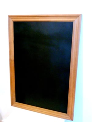Chalkboard with Natural Brown Corrugated Frame