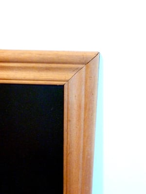 Chalkboard with Natural Brown Corrugated Frame