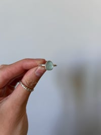 Image 5 of Baby Blue Sea Glass Ring - Size T