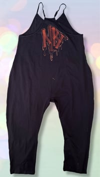 Image 2 of “WATCH ME” BLEACH PAINTED BAGGY ROMPER MEDIUM