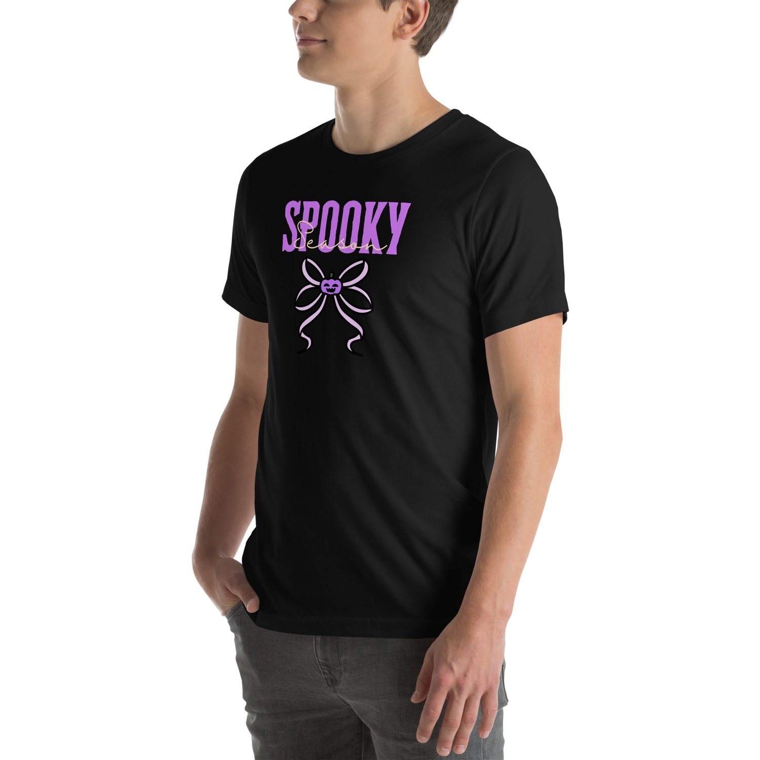 Image of Spooky season purple ribbon Unisex t-shirt