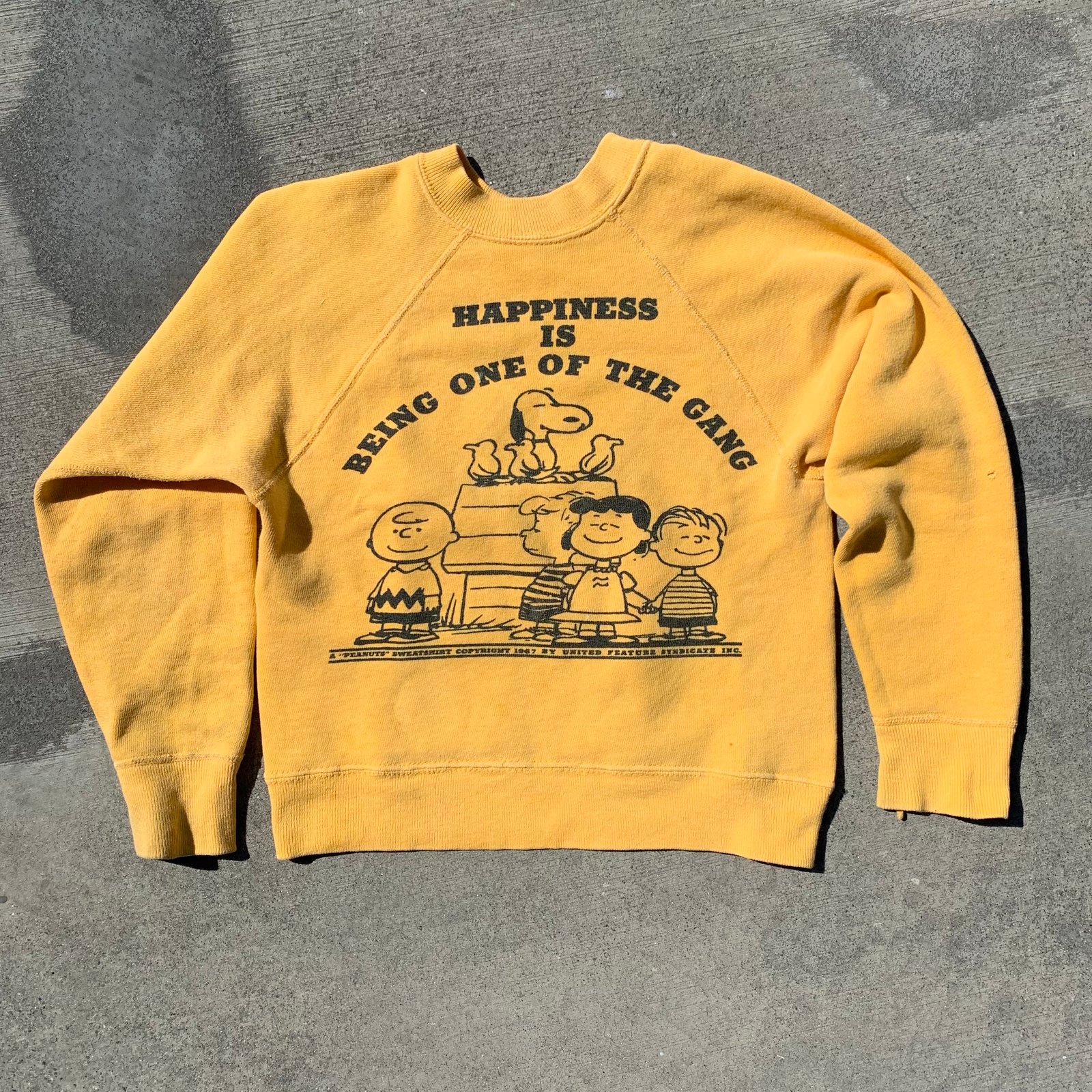 60s Peanuts Mayo Spruce Crewneck Sz XS | ChinaCatClothing