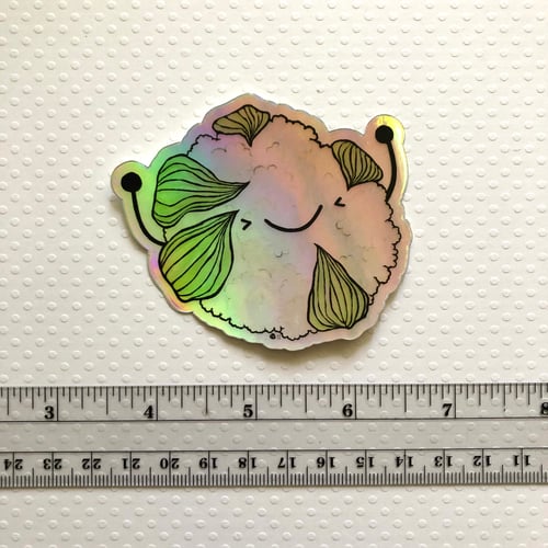 Image of holographic cauliflower sticker