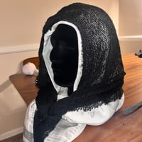Image 1 of xxlong black knit hood 