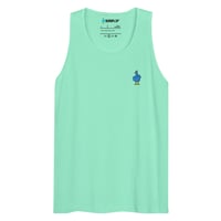 Image 3 of Birdflip® aqua embroidered tank