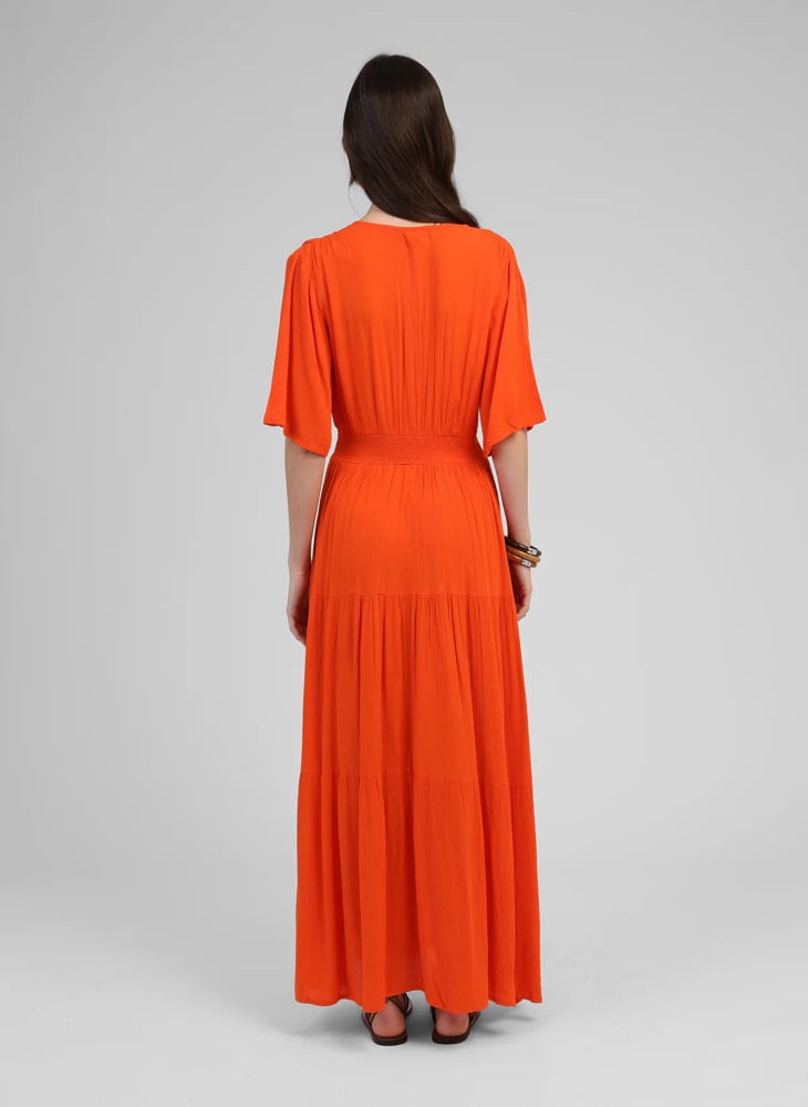 Image of Robe longue cache Cœur Orange 