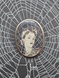 Image 2 of Vintage Brooches-  1940s engravings page & preserved spider webs - 7