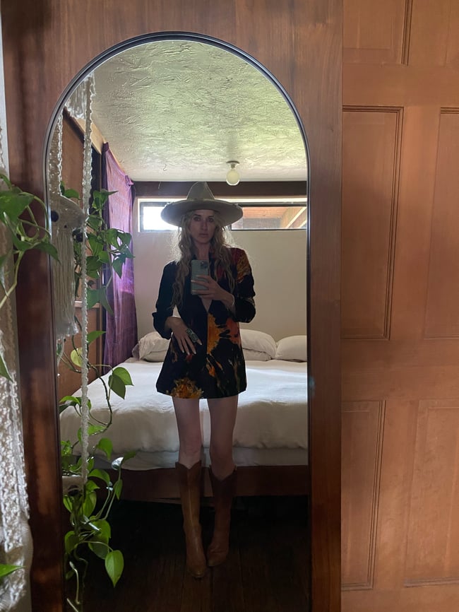 late 60s luxe velvet London boutique mini dress