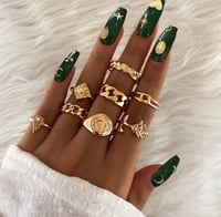 Image 2 of Vintage 8 piece Ring Set 