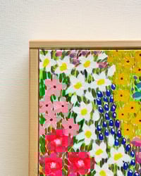 Image 5 of Joyful Blooms -  Hand painted Floral Art - 10x10"; Framed