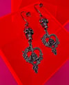 SKULL SWEETHEART EARRINGS & STRETCHERS
