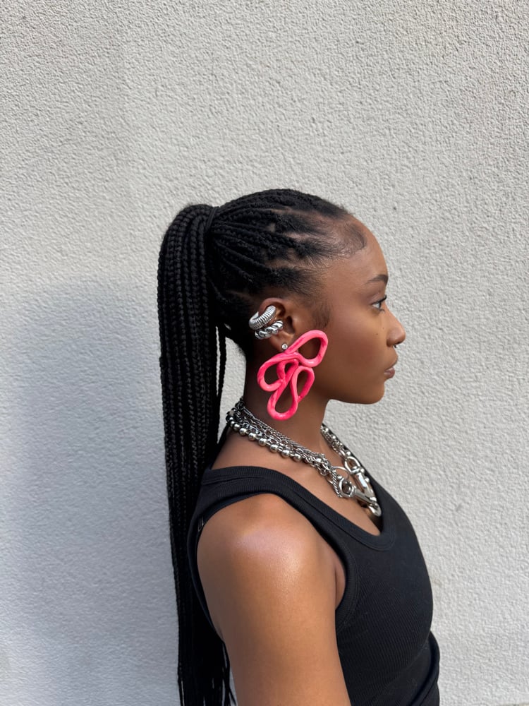 Image of pink cursive piece 