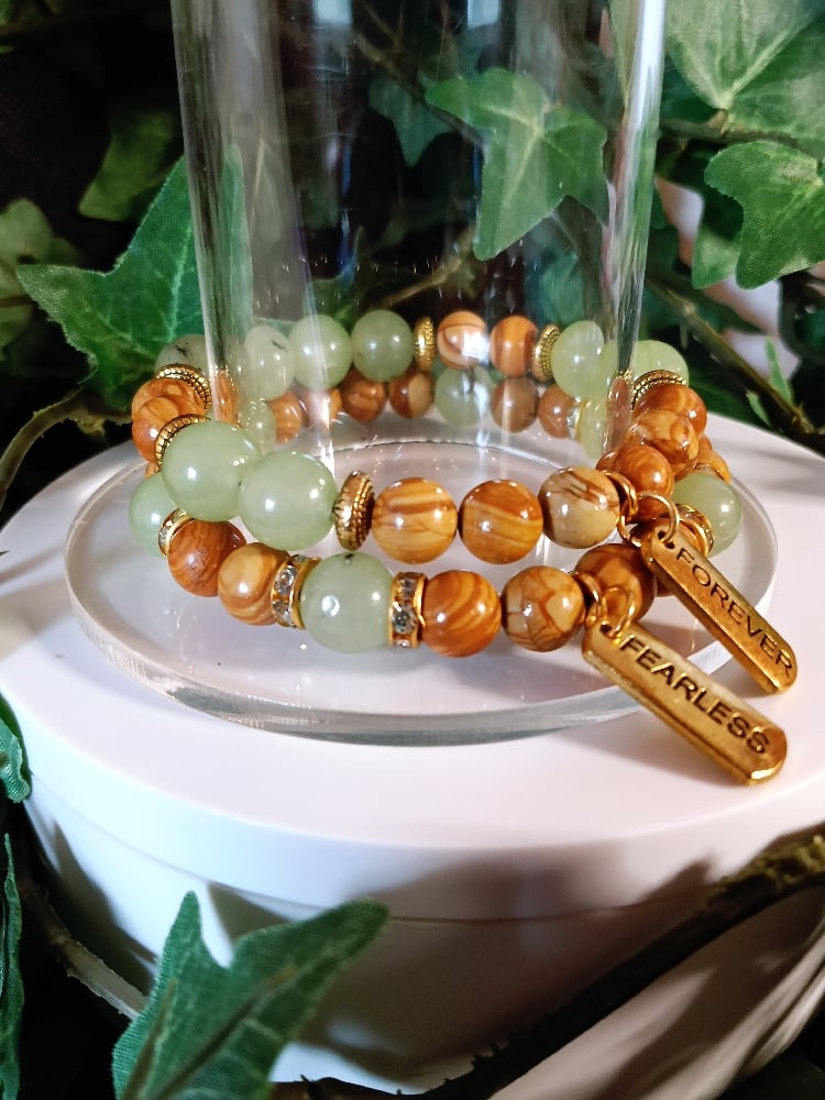 Image of (2pc) Forever & Fearless Bracelet Set