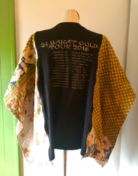 Image 2 of Upcycled “Stevie Nicks tour shirt” vintage quilt poncho