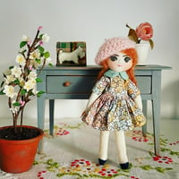 Image 1 of Tiny Handmade Dolls 3" tall Dollhouse doll B