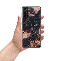 Image 16 of Beautiful Black Cat Splatter Painting Clear Case for Samsung®