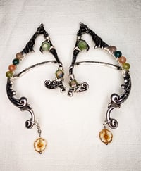 Image 3 of Imperial Agate Wrapped Ear Cuffs