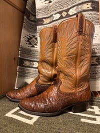 Image 9 of Vintage Pre-Ban Dan Post Sea Turtle Cowboy Boots – Size 9B