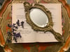 Miroir à main, de toilette, style rocaille Louis XV en bronze doré