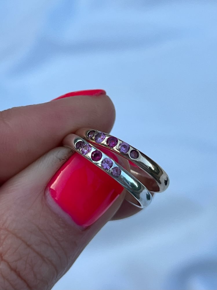 Image of Pink Machine Stacking Ring