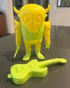 Skullion Mixed Parts yellow/green vinyl toy 