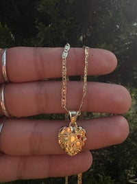 Mini heart nugget necklace