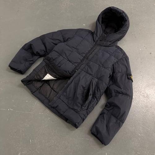 Image of AW 2018 Stone Island Garment Dyed Crinkle Reps NY Down jacket, size large