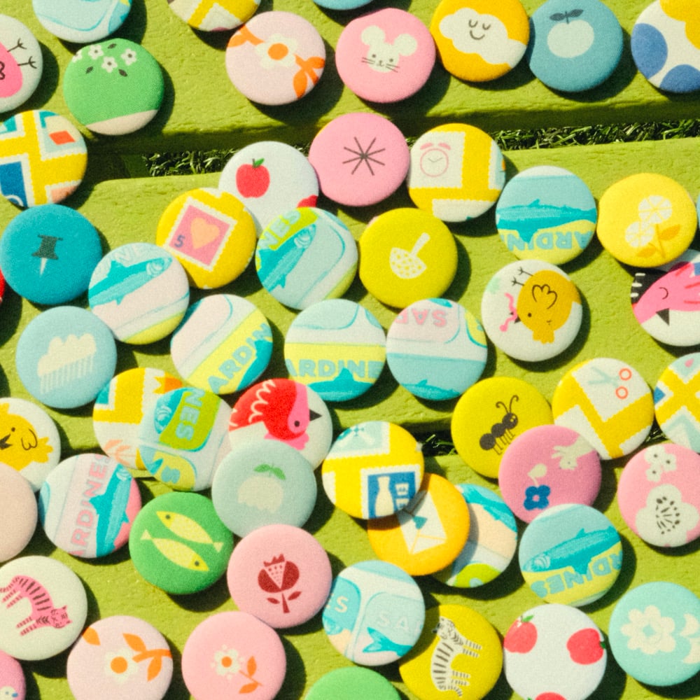 Image of FABRIC SCRAP BUTTON