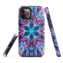 Psychedelic Tough iPhone case Pink Blue Burst