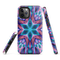 Image 4 of Psychedelic Tough iPhone case Pink Blue Burst