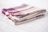 Image 2 of Handwoven Cotton Towel, Plain Weave, Jewel Tonel