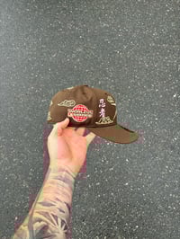 Image 2 of PINK BRIM MOCHA CHINA SKY  HOUSTON ASTROS CUSTOM FITTED CAP