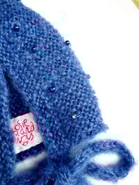 Image 4 of Sofie and Iris Dark Blue Beaded Bonnet