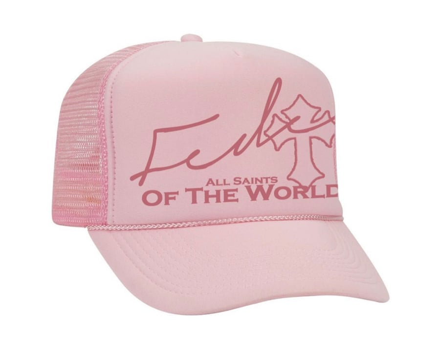 Image of Fede Lost Angels Tour All Saints hat Pink/Pink