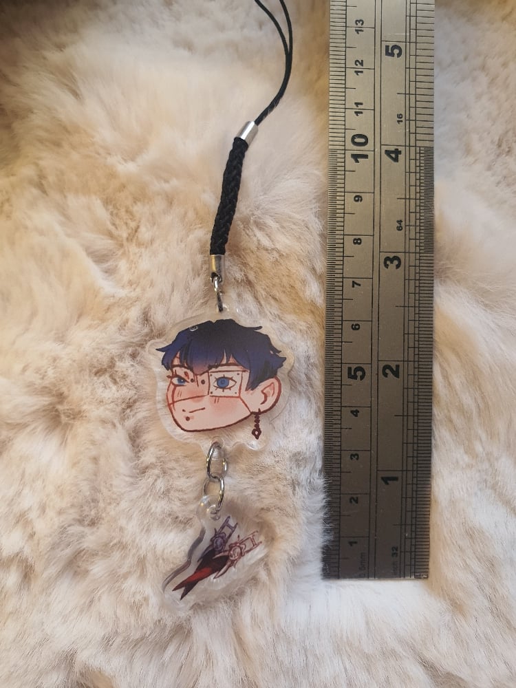 The Hundred Line phone charms (2pcs mini keychain)