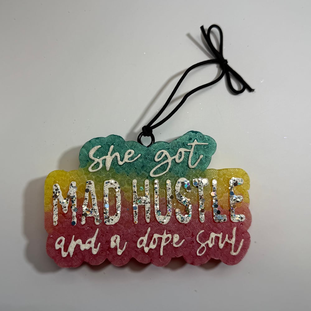 Image of She Got Mad Hustle & A Dope Soul Car Freshie