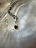 Pendentif saphir et argent massif, années 70