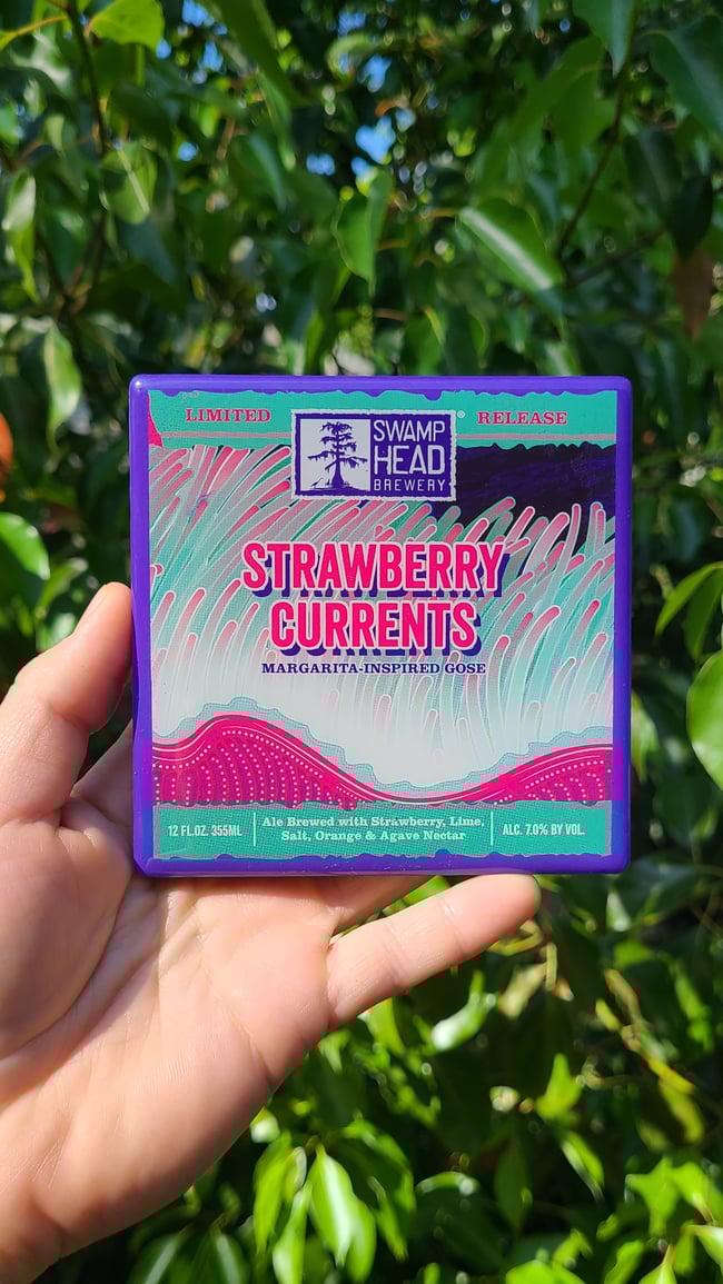 Swamphead Brewing "Strawberry Currents" Craft Coaster 